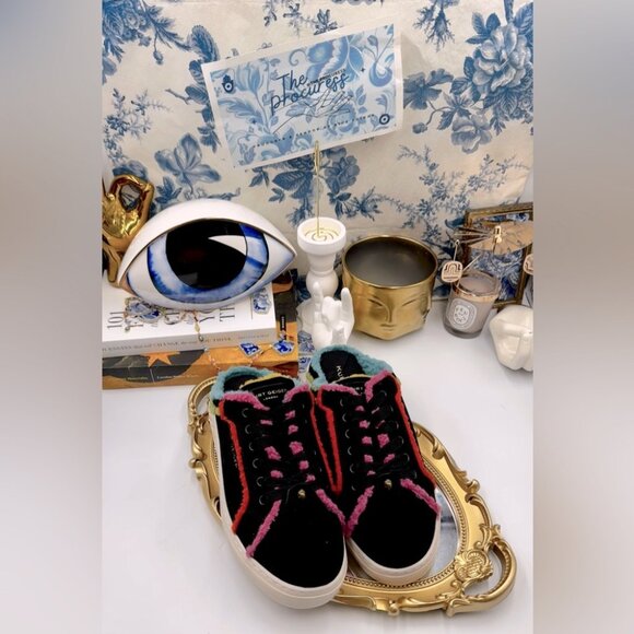 🆕 KURT GEIGER LONDON 🧿 NWOT Kensington Cupsole Mule Sneaker, Black Multi - 38 - Picture 2 of 13